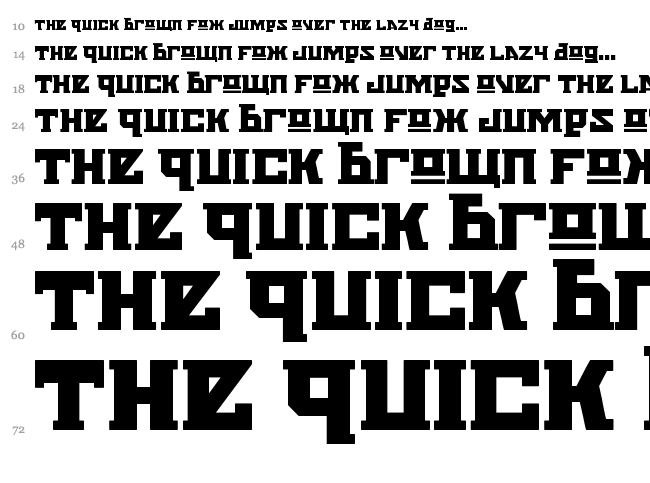 Kremlin Bolshevik font waterfall